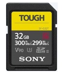 Карта памяти Sony 32GB SDHC C10 UHS-II U3 V90 R300/W299MB/s Tough