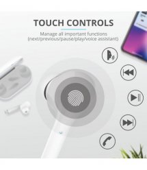 Наушники Trust Nika Touch True Wireless Mic White