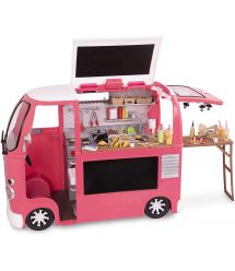 Транспорт для кукол Our Generation Продуктовый фургон розовый BD37969Z