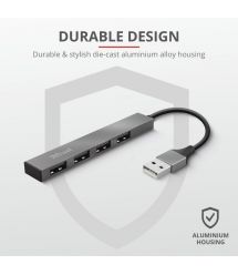 USB-хаб Trust Halyx Aluminium 4-Port Mini USB Hub
