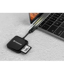 Кардридер Transcend USB 3.2 Gen 1 Type-C SD/microSD Black