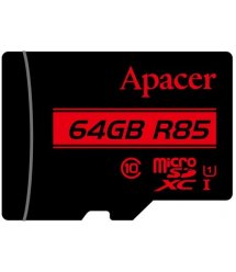 Карта памяти Apacer 64GB microSDXC C10 UHS-I R85MB/s + SD