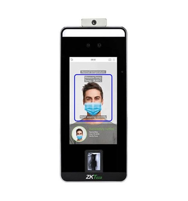 Терминал распознавания лиц (в маске), температуры, ладони, отпечатка пальца ZKTeco SpeedFace-V5L[TD]