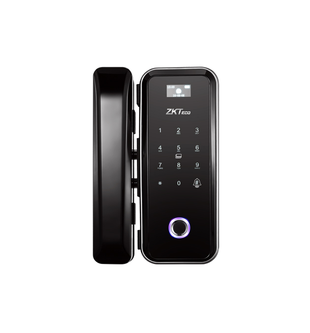 Smart замок ZKTeco GL300 для стеклянных дверей со сканером отпечатка пальца и считывателем Mifare