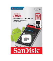 Карта памяти SanDisk 128GB microSDHC C10 UHS-I R100MB/s Ultra