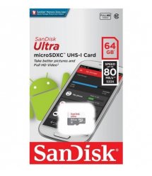 Карта памяти SanDisk 64GB microSDHC C10 UHS-I R100MB/s Ultra