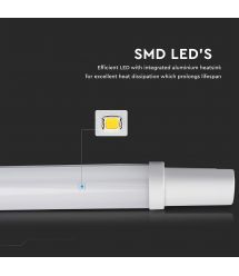 Светильник влагопылезащищенный LED V-TAC, 18W, SKU-6473, S-series, 600mm, 230V, 6400К