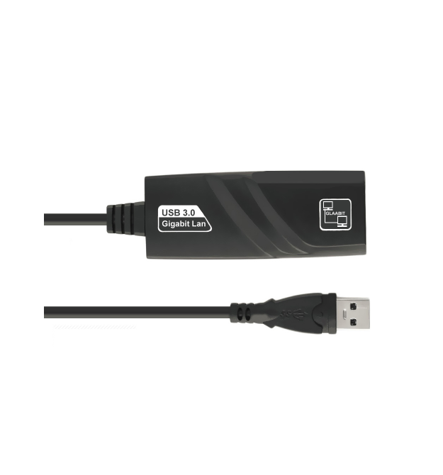 Контроллер USB 3.0 to Ethernet - Сетевой адаптер 10 - 100 - 1000Mbps с проводом, Black, Blister Q100