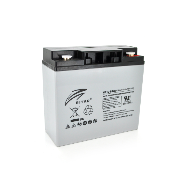 Аккумуляторная батарея AGM RITAR HR1250W, Gray Case, 12V 14.0Ah ( 151 х 98 х 95 (101 ) 4.20kg Q6