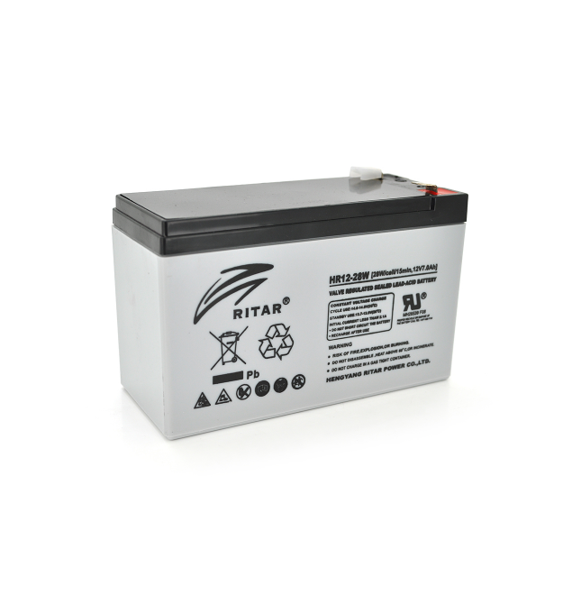 Аккумуляторная батарея AGM RITAR HR1228W, Gray Case, 12V 7.0Ah ( 151 х 65 х 94 (100 ) 2.08kg Q10