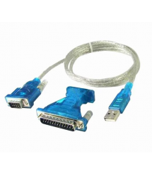 Кабель USB to RS-232 с переходником RS-232 (9 pin) (25Pin), Blister