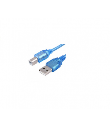 Кабель USB 2.0 RITAR AM / BM, 1.8m, 1 феррит, прозрачный синий Q250