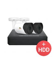 2.0MP Набор для улицы AHD-23 2xCAM + 1xDVR + HDD