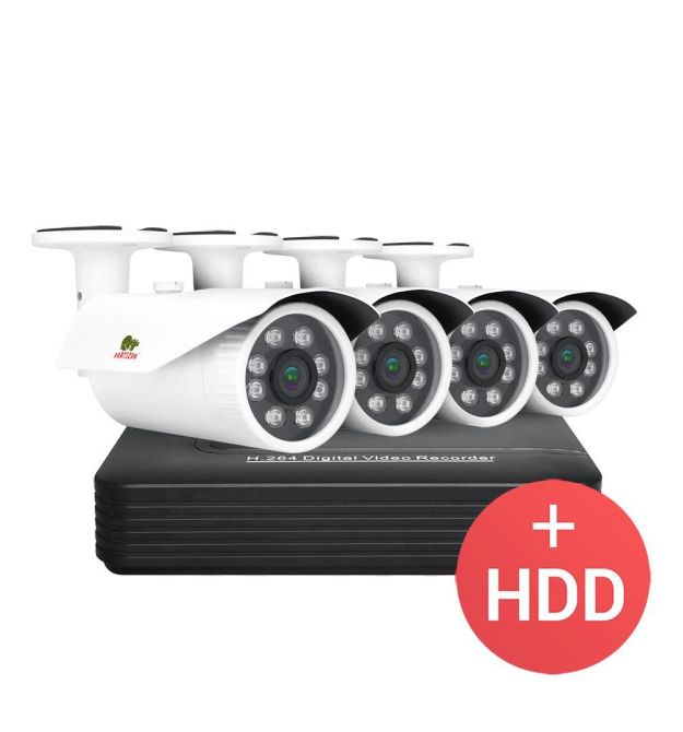 2.0MP Набор для улицы PRO AHD-35 4xCAM + 1xDVR + HDD