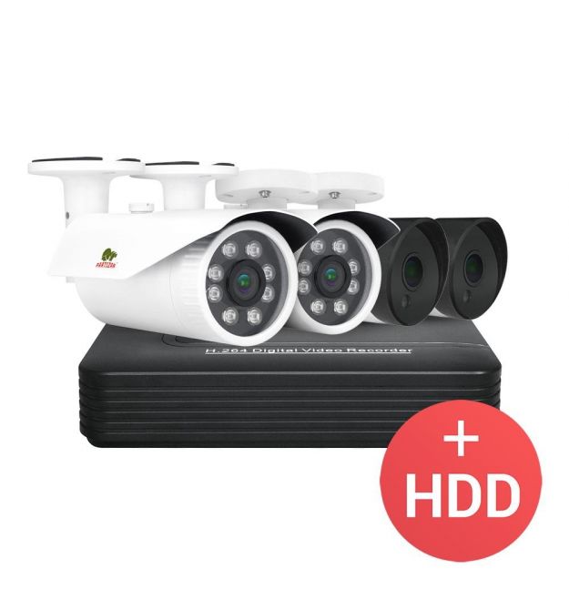 2.0MP Набор для улицы PRO AHD-41 4xCAM + 1xDVR + HDD