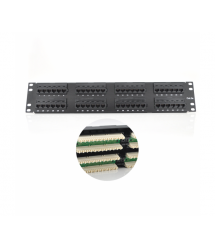 Патч-панель 48 порта UTP DUAL кат 5Е 19 2U не экранированная черная Q20