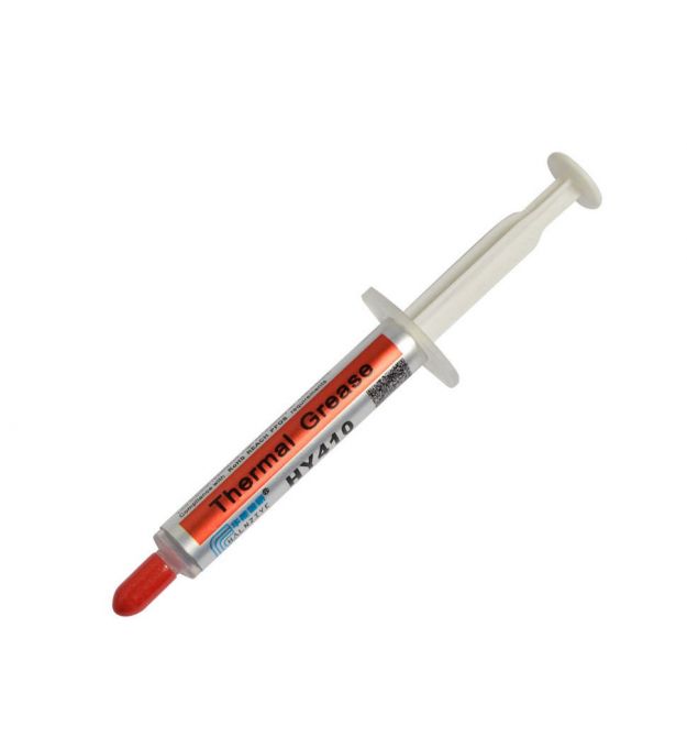 Паста термопроводная HY-410 5g, шприц, White, 0,925W - m-K, 0.262C-in&ampsup2 - W, -30280, Вязкость -1K cPs, OEM Q20