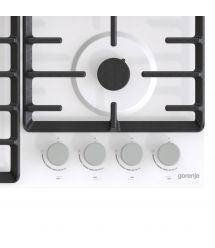 Варочная поверхность Gorenje GW642AXW/газовая/чугунная решетка/газконтроль/конфорка вок