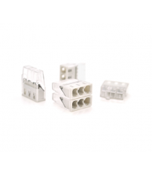 Самозажимная 3-проводная клемма WAGO К773-203, 3-pin, прозрачно-серая