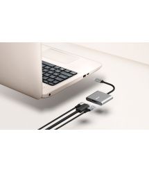 USB-хаб Trust Dalyx 3-in-1 Multiport USB-C Adapter ALUMINIUM