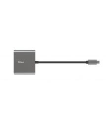 USB-хаб Trust Dalyx 3-in-1 Multiport USB-C Adapter ALUMINIUM