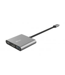 USB-хаб Trust Dalyx 3-in-1 Multiport USB-C Adapter ALUMINIUM