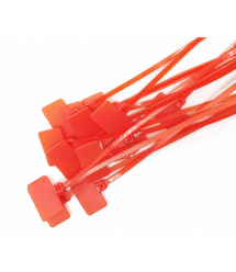 Стяжки нейлон із маркером 4, 0х150мм червоні (100 шт)