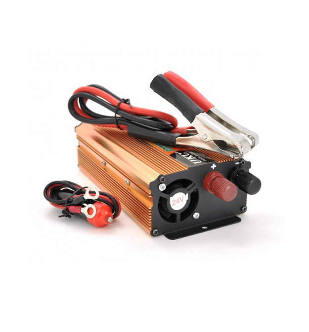 Инвертор напряжения Voltronic, 4000W, 24 - 220V, approximated, 1 универсальная розетка, клемы + крокодилы