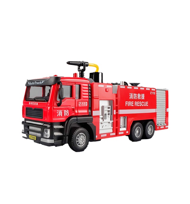 Детская пожарная машинка с автоцистерной, red