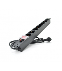 Удлинитель PiPo на 8 розеток с выключателем + отсекатель, 220В