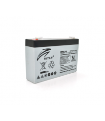 Акумуляторна батарея AGM RITAR RT670, Gray Case, 6V 7.0Ah ( 151х34х94 (100) ) Q20