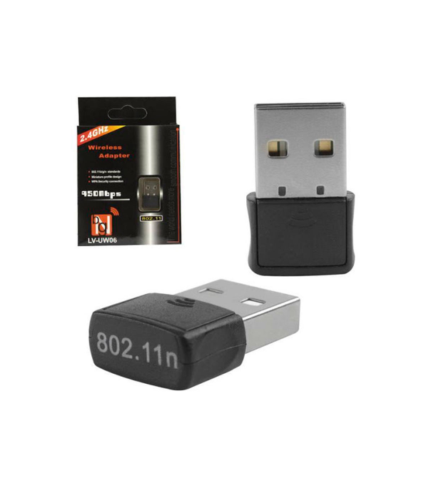 Беспроводной сетевой адаптер с антенной 5DBI Wi-Fi-USB Merlion CL-UW06B, RT7601, 802.11bgn, 150MB, 2.4 GHz, WIN7 - XP - Vista -