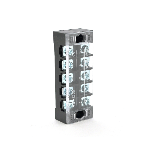 Клеммная колодка 5-разрядная TB-2505 25A - 600V, сечение провода 0,5-2,5мм2, 50 шт в упаковке, цена за штуку