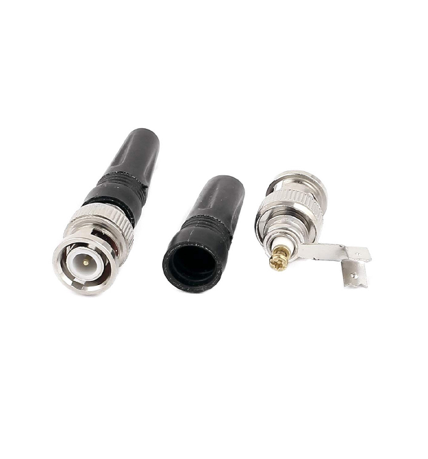 Роз'єм BNC-M - прямий, з пластиковим кожухом та гвинтом для фіксації