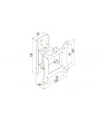 KSL Наклонно-поворотное крепление для ТВ 13-28" WMB-3012T