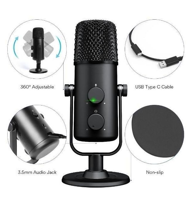 Микрофон 2Е MPC020 Streaming KIT для ПК+трипод, USB (2E-MPC020