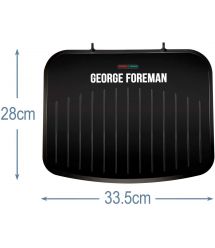 Гриль George Foreman 25810-56 Fit Grill Medium, 1630 Вт, антипригар.покр., поддон для жира, черный