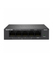 Коммутатор POE 48V Mercury MS05CP 4 портов POE+1 порт Ethernet (Uplink ) 10 - 100 Мбит - сек, БП в комплекте