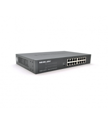 Комутатор POE Mercury SG116PS 14 портів POE 100Мбит + 2 порт Ethernet (UP-Link) 100 Мбіт, БП вбудований, кріплення в стійку, BOX