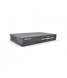 Коммутатор POE Mercury SG116PS 16 портов POE 1000Мбит + 1 порт Ethernet (UP-Link) 1000 Мбит, БП встроенный, BOX (294*180*44)