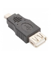 Перехідник USB1.1(F) - miniUSB(M), Black, Пакет
