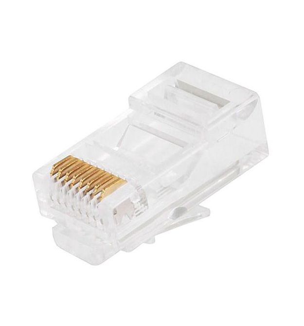 Коннектор UTP RJ45 8 пиновый (100 шт.) Коннектор UTP RJ45 8 пиновый (100 шт.)