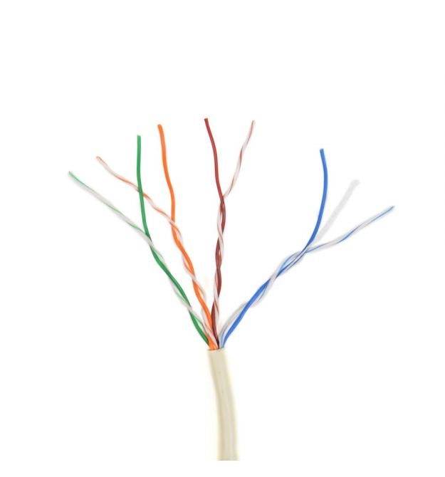 Кабель витая пара ATIS UTP 4*2*0.5-CCA кат.5е (UTP биметалл внутренний) бухта 305м