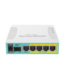 MikroTiK Маршрутизатор hEX PoE 5xGE/PoE, 1xSFP, 1xUSB, RouterOS L4