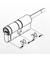 Цилиндр Salto DCE3 для замка Danalock V3 30x30 мм - DCE33030NID5