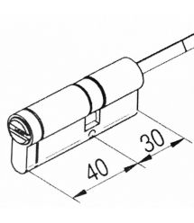 Цилиндр Salto DCE3 для замка Danalock V3 40x30 мм - DCE34030NID5