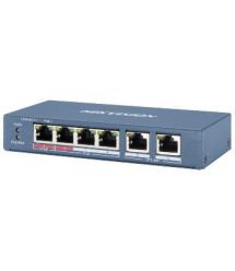 4-портовый неуправляемый POE коммутатор Hikvision DS-3E0106HP-E