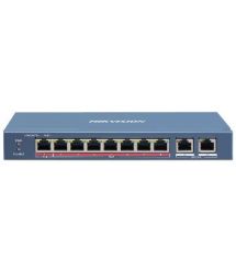 8-портовый неуправляемый POE коммутатор Hikvision DS-3E0310HP-E