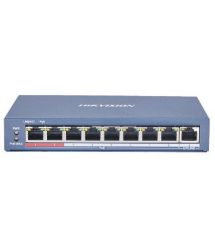 8-портовый неуправляемый POE коммутатор Hikvision DS-3E0109P-E(C)