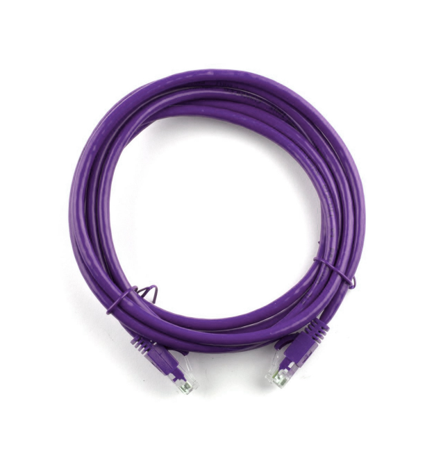Патч-корд литой RITAR, UTP, RJ45, Cat.5e, 3m, фиолетовый, Cu (медь)